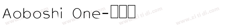 Aoboshi One字体转换